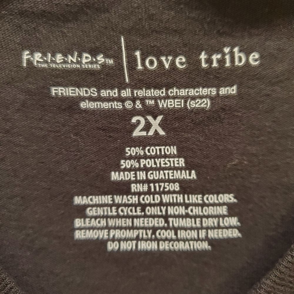 FRIENDS Love Tribe Hybrid Apparel T-Shirt in Size 2X - Picture 3 of 4